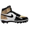 Jordan 1 Mid TD Cleat "Gold Toe" Men's Football Cleat - Black Gold FJ6805-701