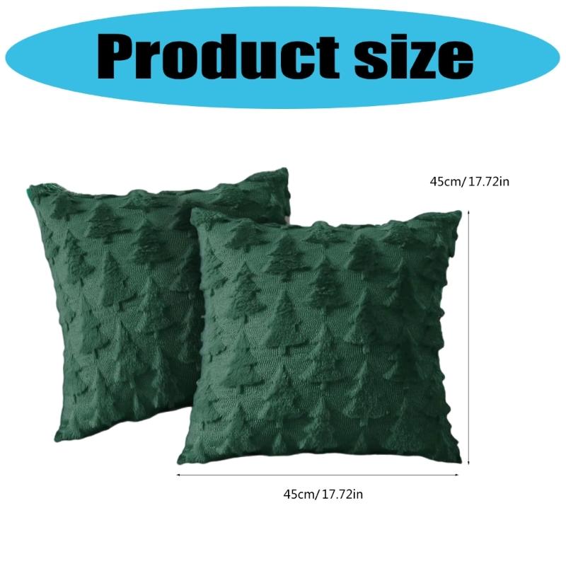 Christmas Celebration Pillow Cover With Invisible Closure Simple Cleaning Sturdy for Living Room Bedroom