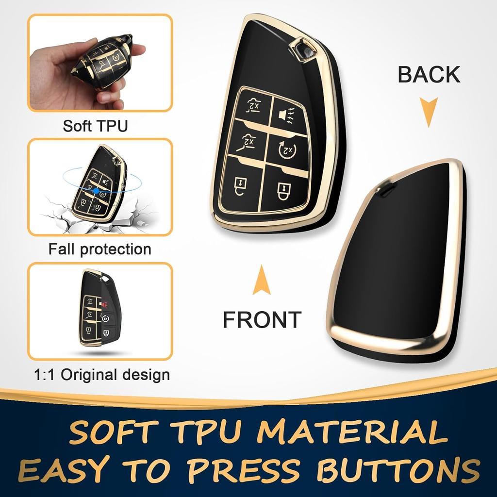 Soft TPU protection case for Chevrolet Keychain compatible with compatible 2021-2025 Chevrolet