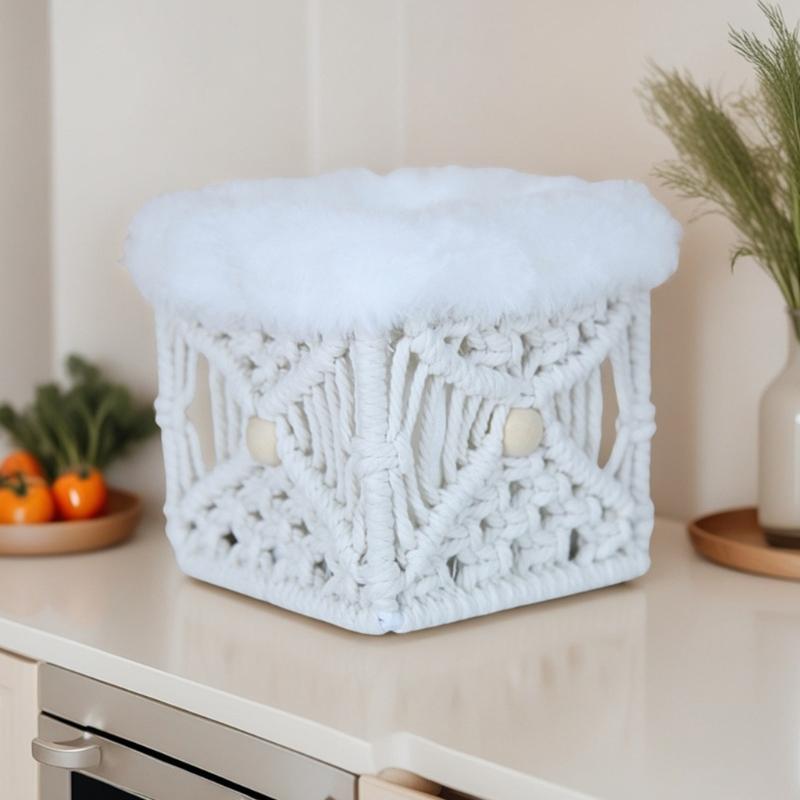 Glasses Holders Lovely Pen Holders Desktop Holders Woven Pencil Holders Nightstand Organizer with Plush Lining
