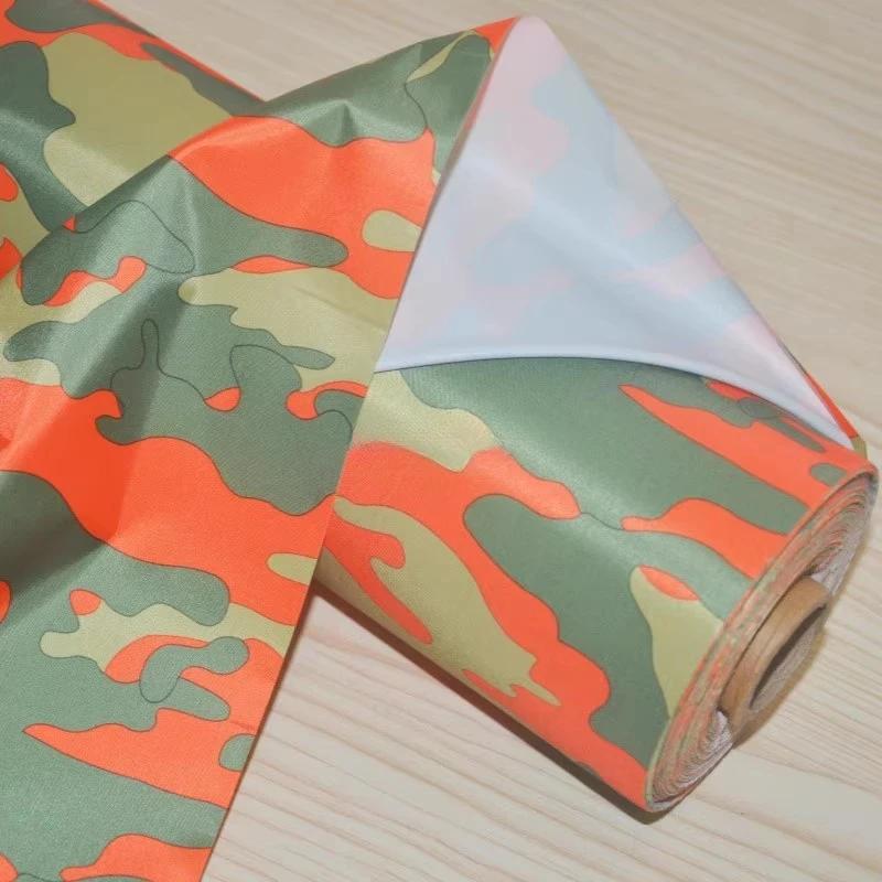 100x150cm 190T Polyester Raincoat Fabric Taffeta Composite PVC Camouflage Printed Waterproof Fabric