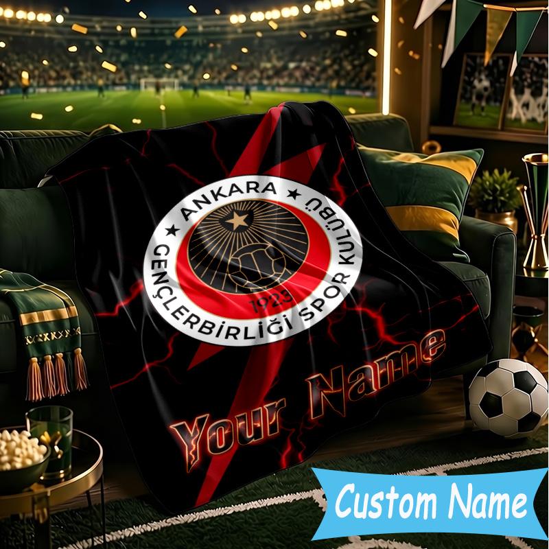 Custom Personalized Blanket Gençlerbirliği Spor Kulübü Soft Throw Blanket, Suitable for Family and Friends, Sofa Blanket,Home Decor Christmas gift