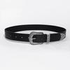 American Western Retro Engraved Pin Buckle Belt, Embossed PU Women's Belt, Retro Denim Wear Accessories