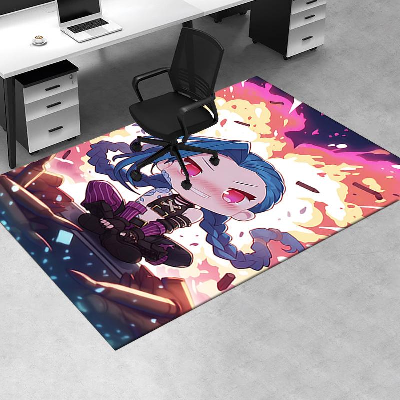 JINX Charming Anime Character Office Chair Mat - Perfect for Home Decor, Office Use, and Gifts!.122308a