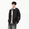 Unisex Retro Wolljacke mit Revers und Reißverschluss - Falsches Zweiteiler-Design für Herbst/Winter Freizeitkleidung