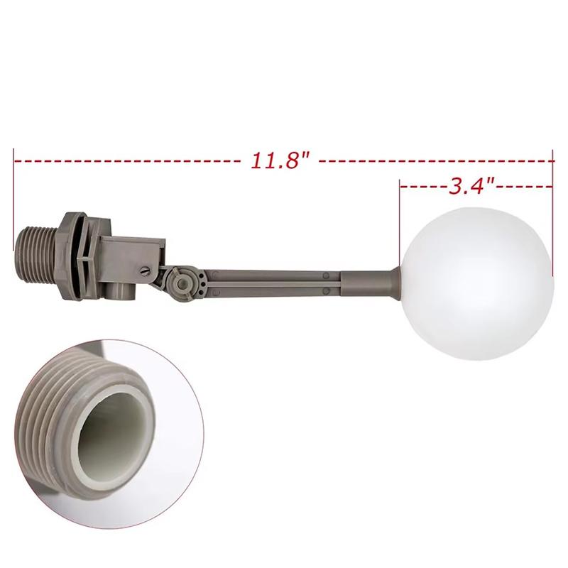 1/2" 3/4" 1" Plastic / Stainless Steel Water Tank Float Valve Adjustable Float Valve Cow Sheep Feeding Bowl Flow Control Valve