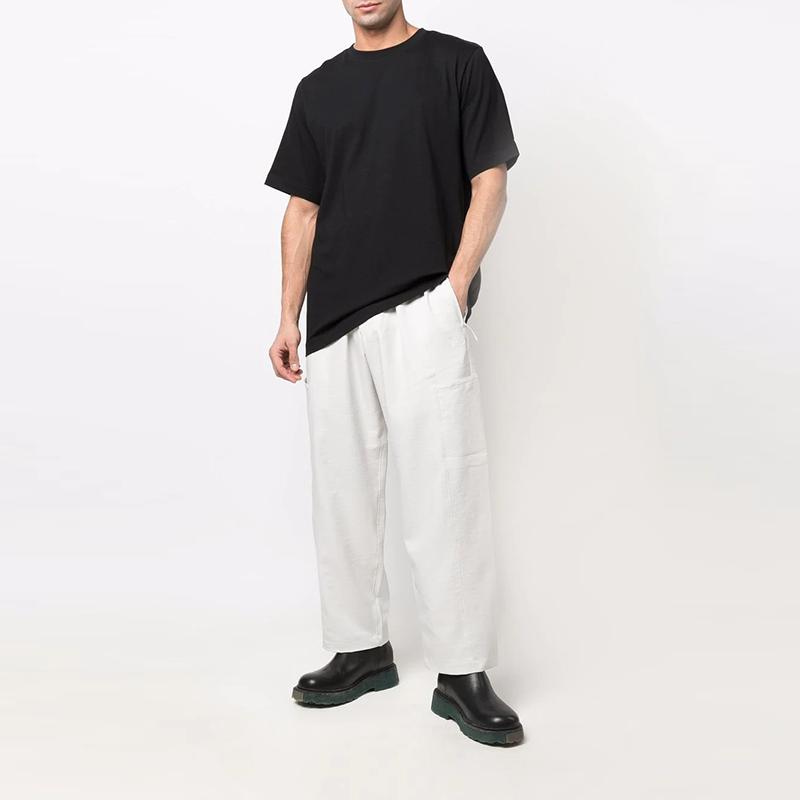 Y-3 SS22 Solid Color Loose Cargo Pants Men Pants White Gray HG6203