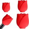 3Pcs Dust Proof Silicone Makeup Brush Cover Flower-shaped Cosmetic Brush Guard Cap Girls