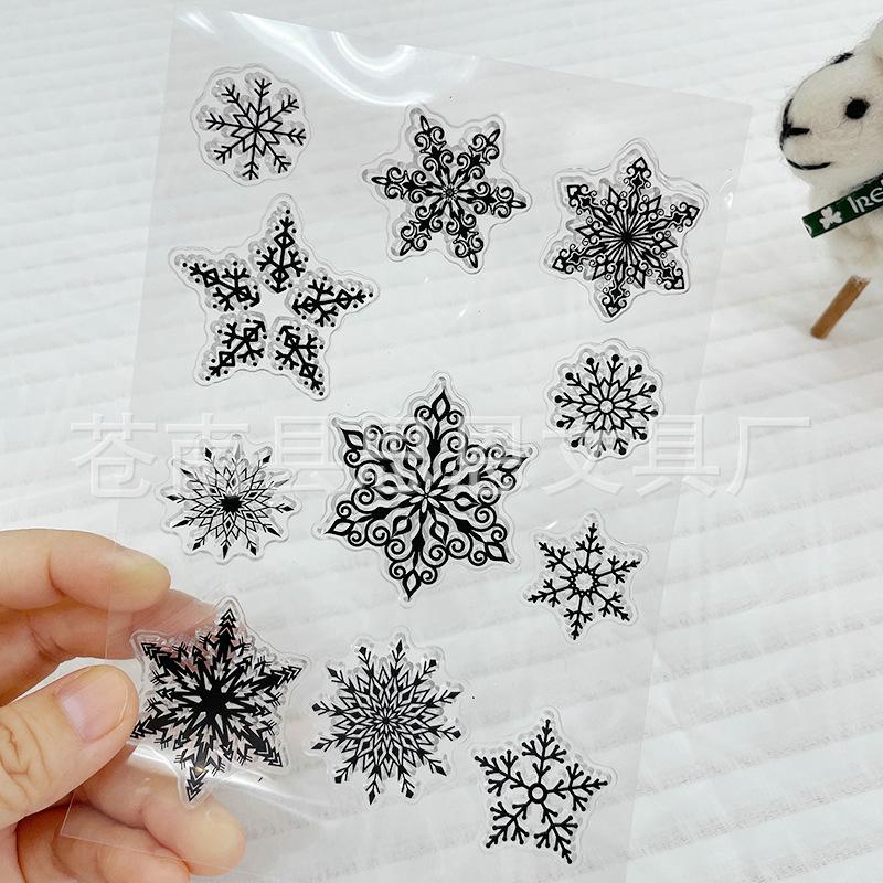 Sovy Transparentní silikonová čirá razítka pro těsnění DIY scrapbooking fotoalbum Květina Pampeliška Leaf Lace Frame 2023