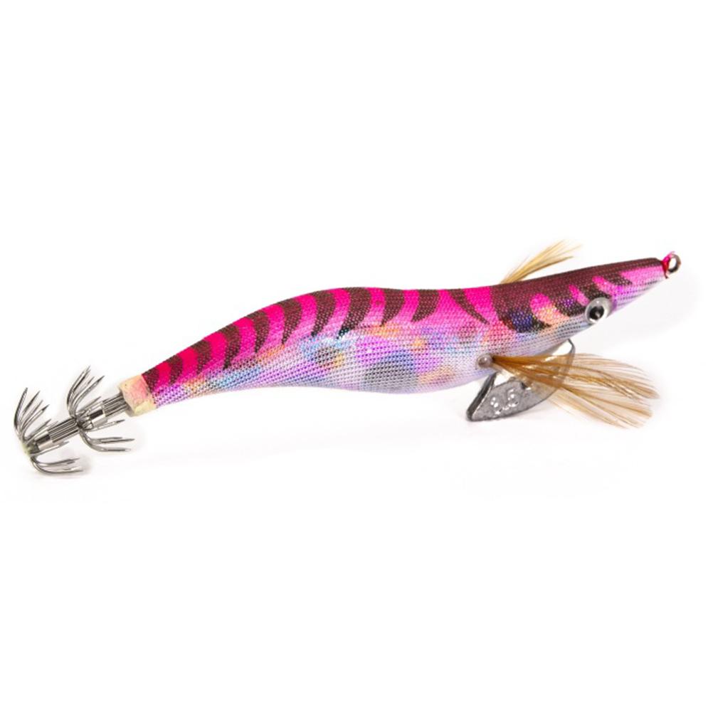 Luminous Wood Shrimp Squid Hook Lures Shrimp Bait with Squid Jigs Hooks Cuttlefish Sleeve Jig Hooks