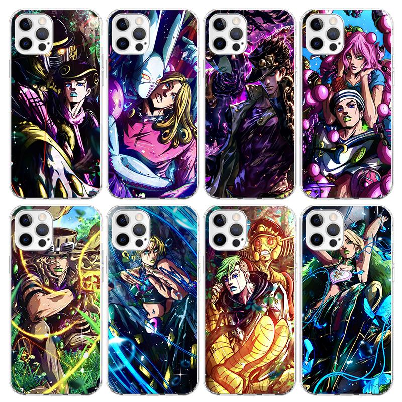 JoJo's Bizarre Adventure Cool Phone Case For iPhone 17 Air 11 13 Mini 14 15 Plus 16 12 Pro Max 16E SE 7 8 Pattern Soft TPU Back