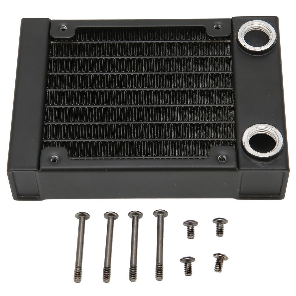 Aluminum Heat Exchanger 8 Pipes G1 4 Thread 80mm Water Cooling System with Screws for Engraving Machine Printer