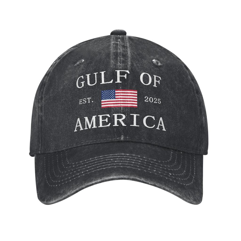 Gulf of America Print Cap for Men Women Cotton  Trucker Hat Lerisure Headwear Baseball Cap Adjustable