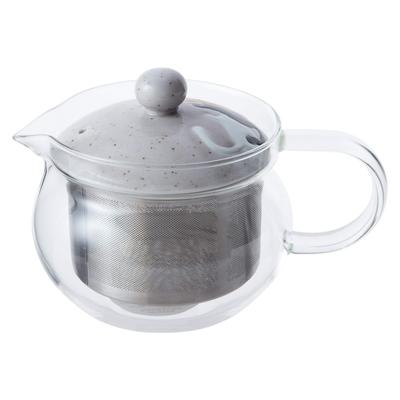 Glass Pot with Cat Design Stainless Steel with Tea 375ml 73608 Hasami-yaki (Super Strainer), Capacity,