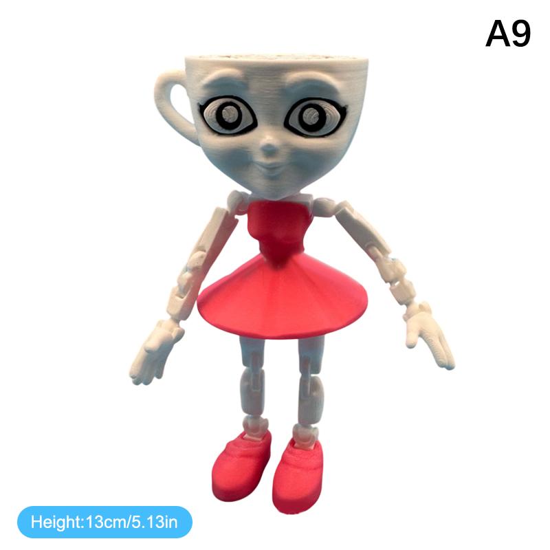 Italienisches Brainrot Spielzeug 3D-gedruckte Puppe Tung Tung Sahur Figur Tralalero Tralala Hai-Figur Schreibtischornament Geschenke Heimdeko