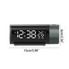 Compact USB Projection Alarm Clock with Double Alarms and Temperature Display with 180° Projectors on Celing Walls