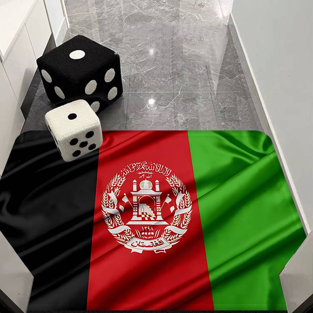 Tappetino Ingresso Bandiera Afghanistan Afghano Lavabile Antiscivolo Tappeto Zona Soggiorno Divano Sedie Tappetino Cucina Tappeto