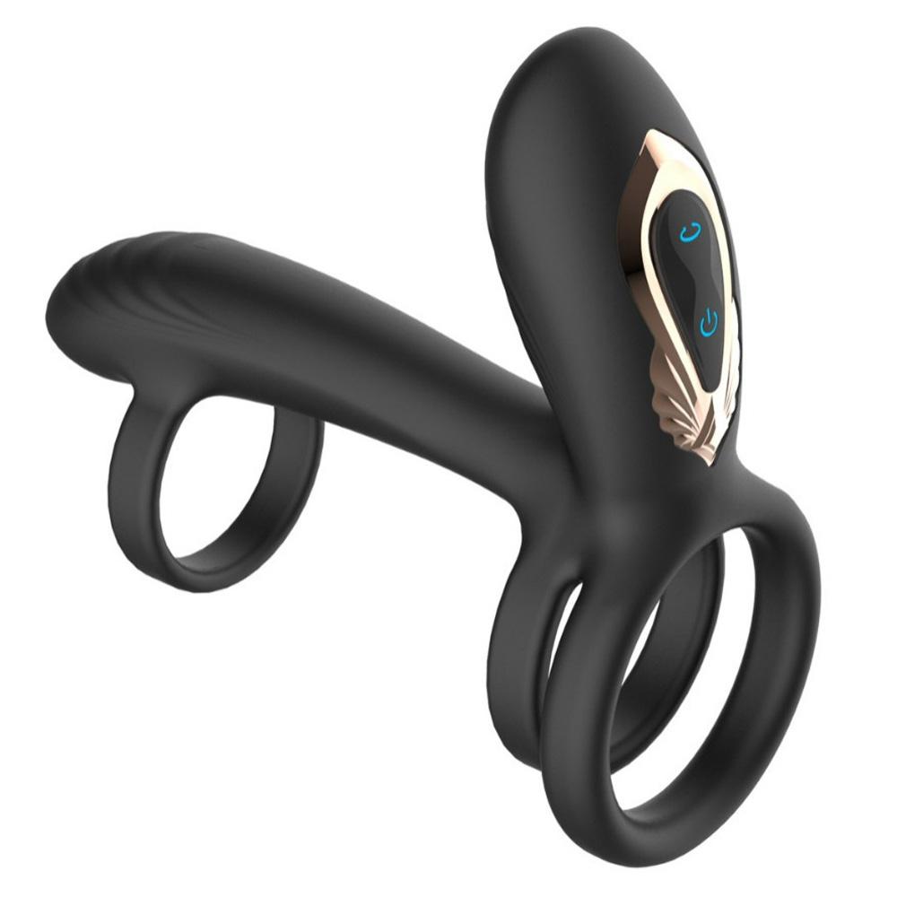 Couple Cock Penis Ring Vibrator Male G-Spot Pleasure Stimulation Delay Ejaculation Cock Ring Erection Extender Adult Sex Toys