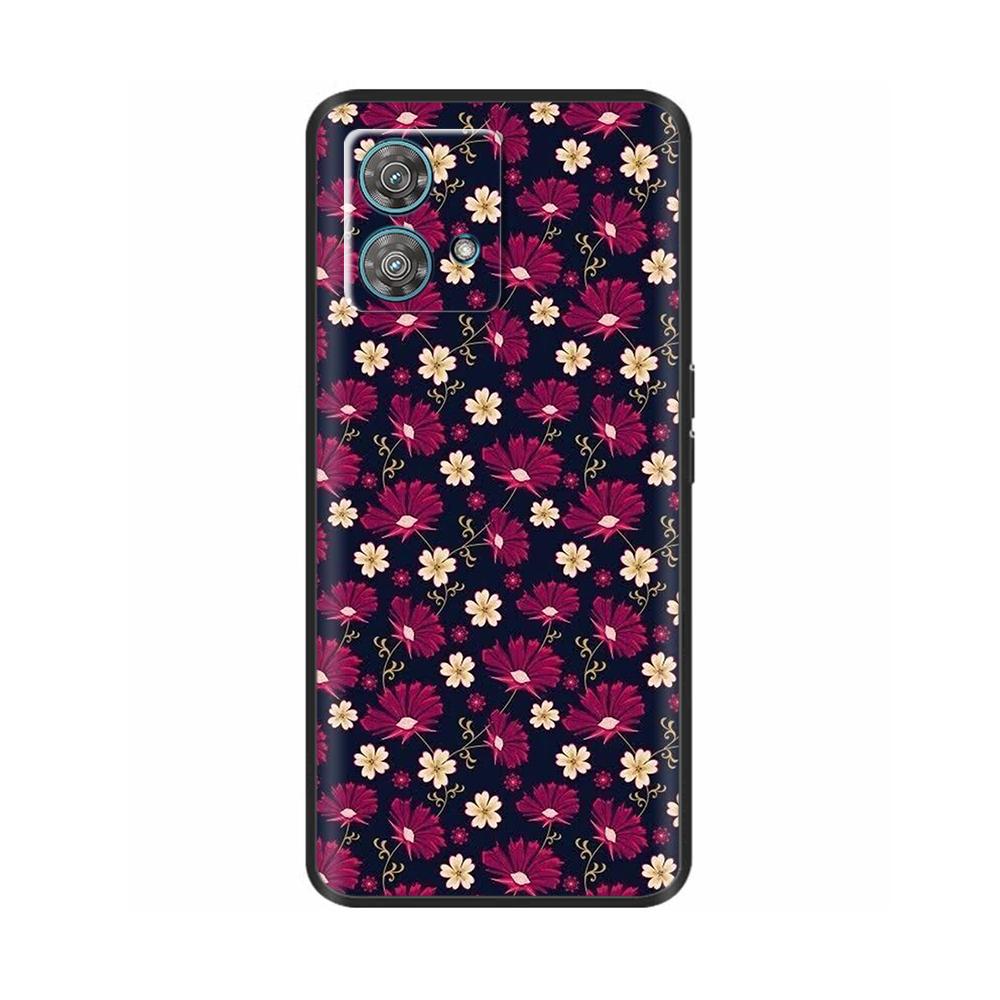 For Motorola Edge 40 Neo Case Cute Soft Black Silicone Phone Back Cover for Moto Edge40 Edge 40 Neo Protective Shell Cases Coque