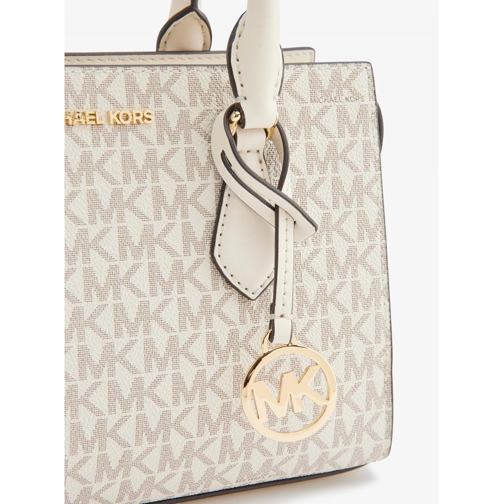 Michael Kors Sheila Center Zip Satchel Small   Mk Signature 35s3g6hs5b2605 Light Cream Multi