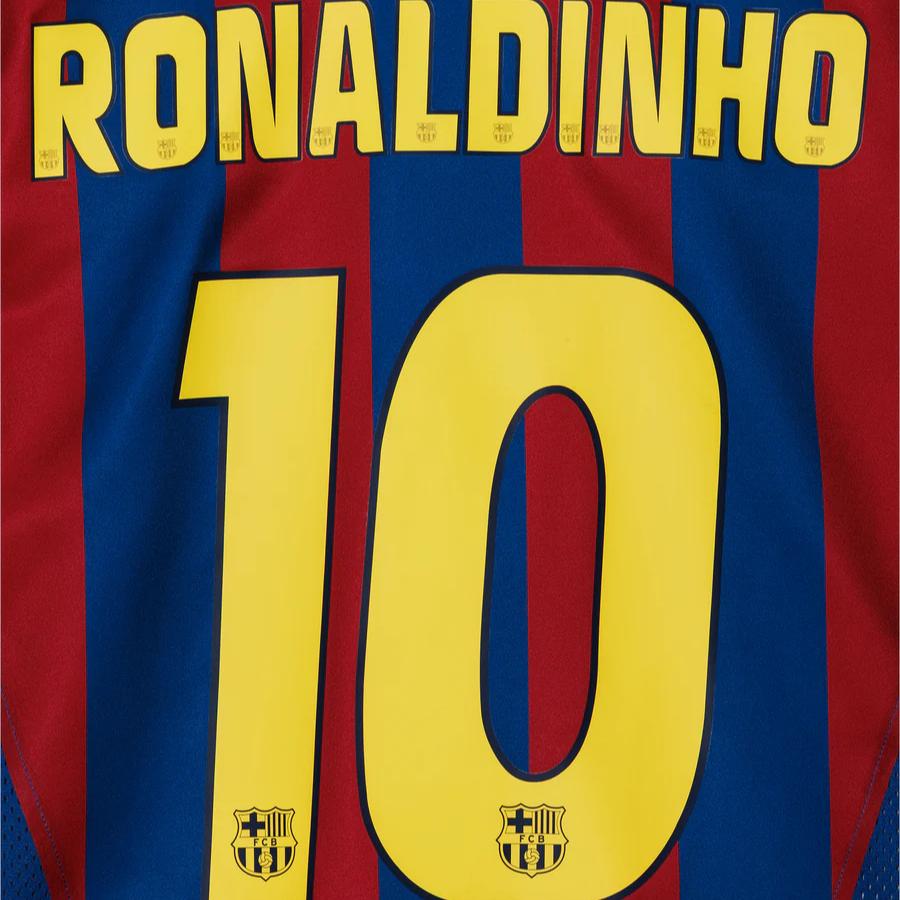 Nike FC Barcelona Ronaldinho 2005/06 Neuauflage Replica Langarmtrikot Rot/Blau Herren Oberteile HQ1462-471