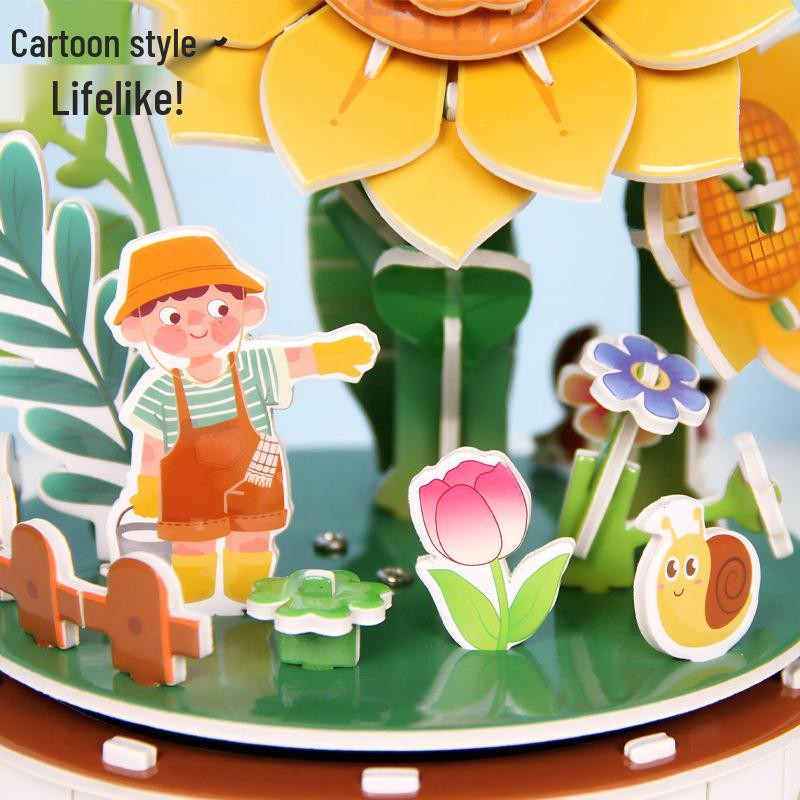 Every Plant and Tree Preschool 3D Puzzle DIY Music Box Educational Toy
