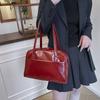 Han's new large-capacity solid color simple casual versatile hand-held tote bag retro shoulder armpit bag