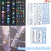 Ocean-themed(Jellyfish,Shell,Fish Tail),3D Silicone Nail Art Molds,DIY Nail Design Transparent Manicure Template