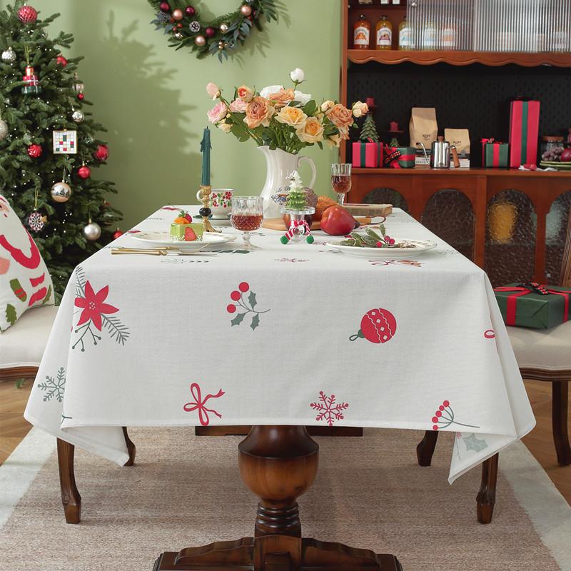 25 Polyester Printed Christmas Christmas Deer Tablecloth Decorative Coffee Table Tablecloth Waterproof Table Cloth
