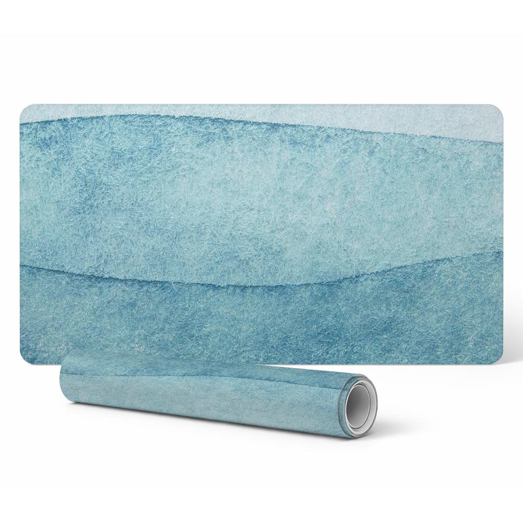 Non-slip Protective Desk Mat with Pastel Waves Print 120x60 cm