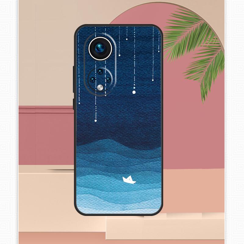 Ocean Waves Sailboat Case For Honor Magic 7 Lite 5 6 8 Pro Honor 400 200 X9c X9b X9a X8b X8a X8c 50 70 90 Cover