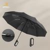 New Fully Automatic Ring Buckle Umbrella Double 20 Fracture Business Umbrella Increased Wind Resistance Vinyl Rain Dual-Purpose