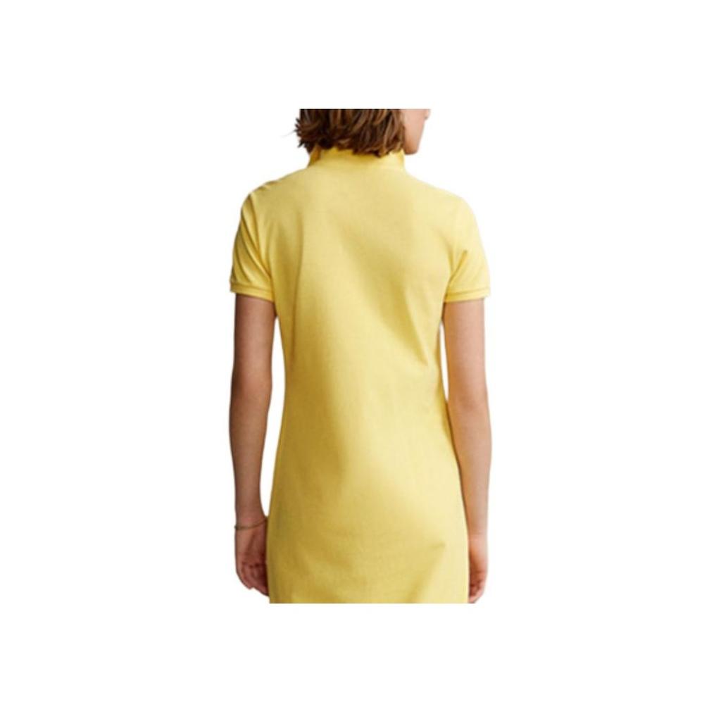 Polo Ralph Lauren SS22 File Midi Polo Elbise Kadın Elbiseleri Sarı WMPODRSNFA20226-730