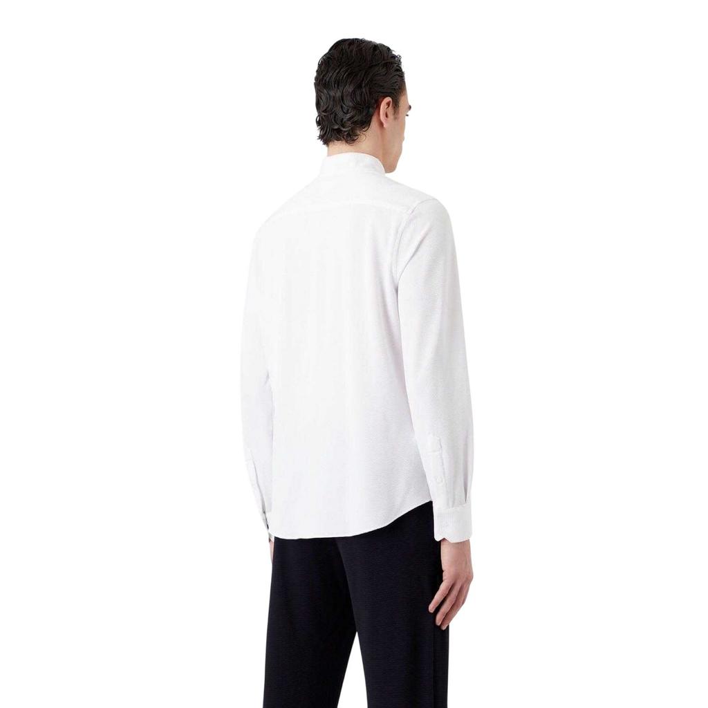 Emporio Armani Camisa Masculina Lisa de Algodão