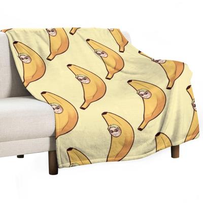 Banana Nanami Throw Blanket for Winter Cute Plaid Sofas Bed Fashionable Blankets