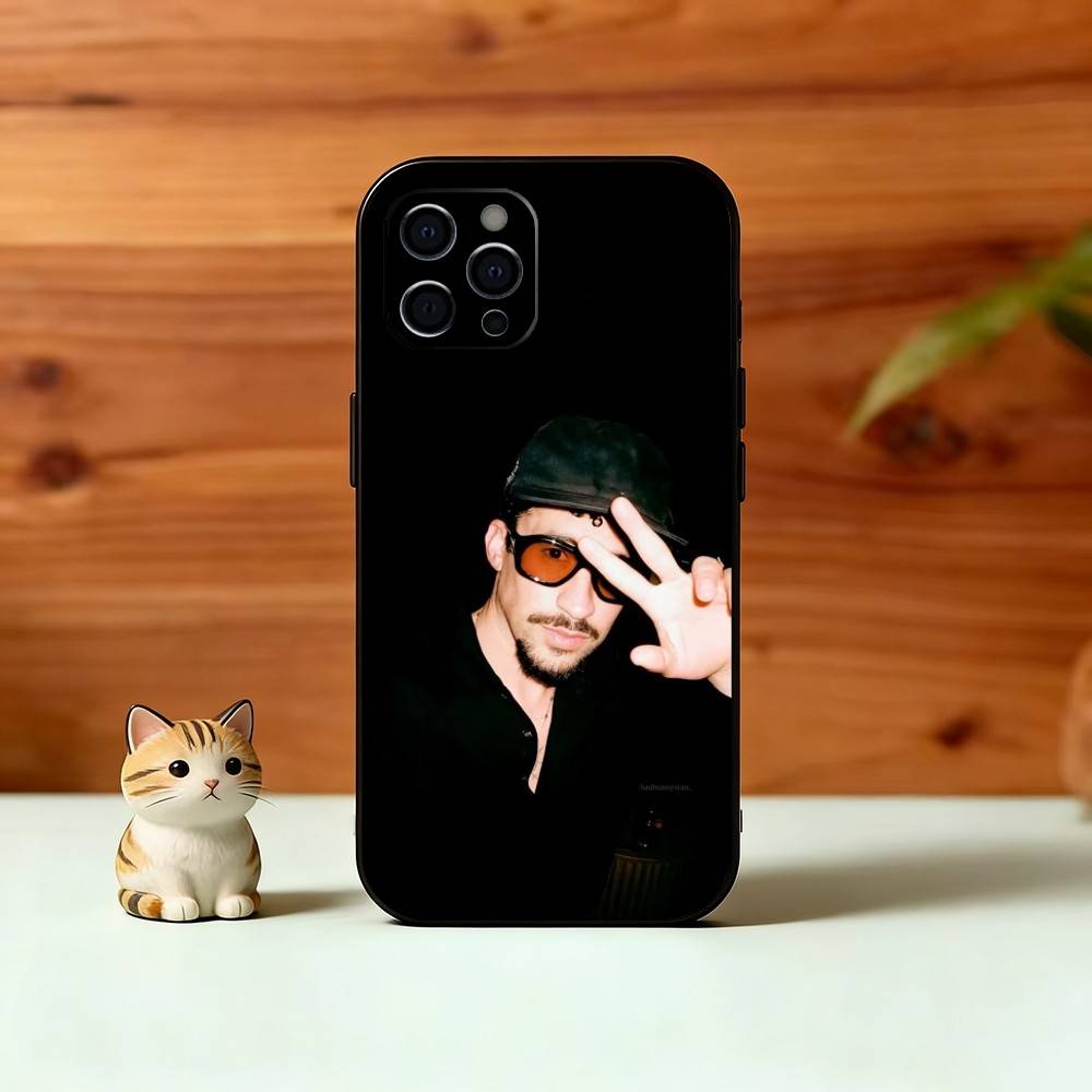 Bad B-B V-Vibes Phone Case For iPhone 17,16,15,14,13,12,11 Plus,Pro Max,XS,Soft Silicone Black Cover