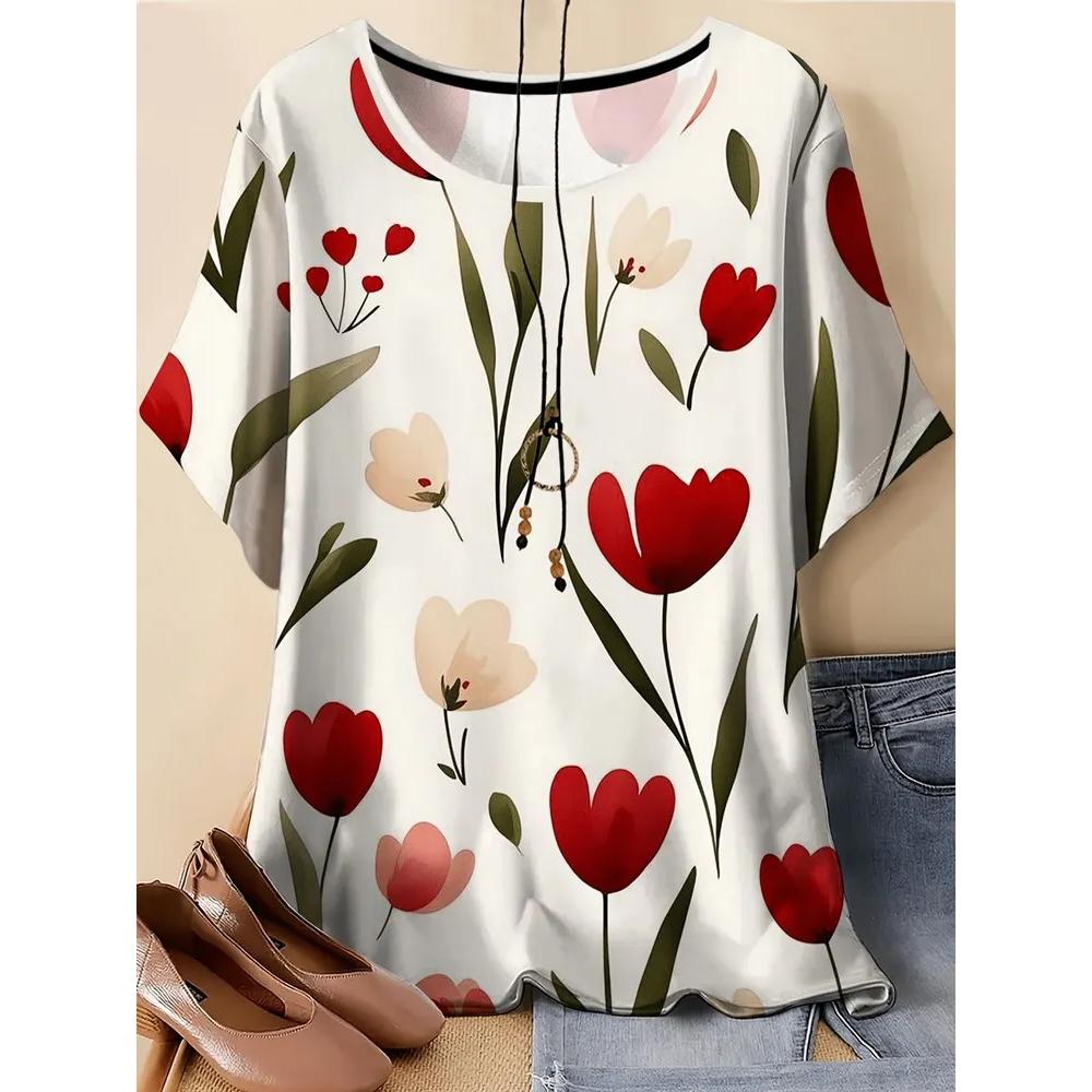 Fashion Versatile Loose Women's Top Short Sleeve Casual Comfortable T-Shirts Women’s