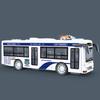 Plastic Bus Kids Model Toy With Inertia Drive Sound Light And Opening Doors