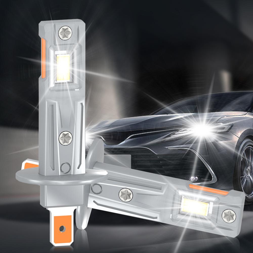 4PCS H1 H7 6500K Combo LED Headlight High Low Beam Bulbs Kit Super Bright Cool White LED headLamp Replacement