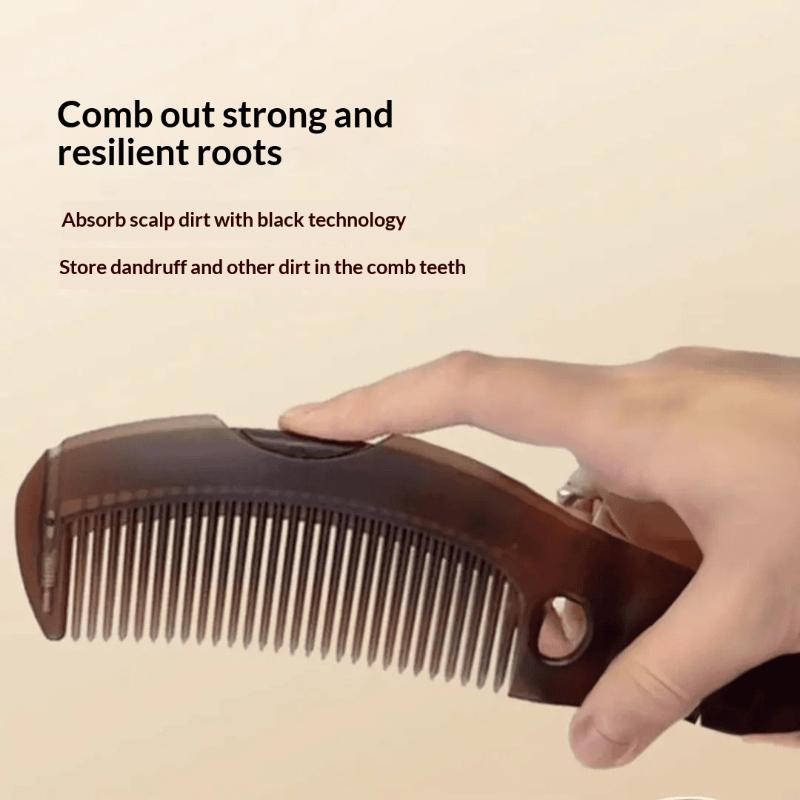  Pettine per il sollievo dalla forfora Pettine con denti cavi Massaggio punto del cuoio capelluto Rimozione della forfora Riduce il prurito Pettine per la cura del cuoio capelluto per donne uomini