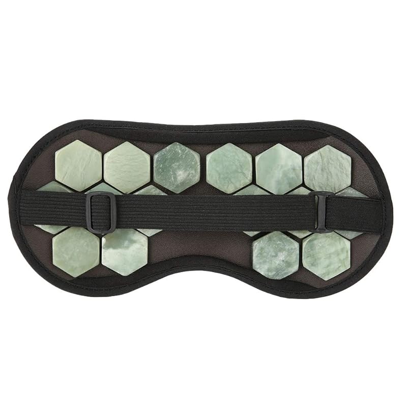 Маска для сна, Регулируемые маски для глаз с нефритовыми камнями, Магнитная терапия, Наглазник, Маски для глаз для сна, Путешествий, Дневного сна(зеленый)