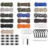 Samcos Paracord 4mm 3m Tent Tarp Outdoor High Load DIY Craft Gardening with Buckles Set 16-Color Set, Thick, Length, Rope, Rope, Camping, Use,