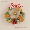 Imitation Noble Mini Christmas Wreath Car Ornament: Festive Window Display Pendant