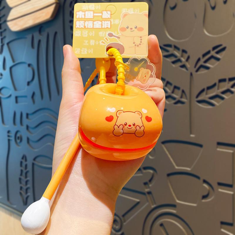 

Cute Decorative And Cream Bear Keychain Ideal For Couples And Friends Gift Perfect Style H