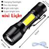 Bright LED Flashlight, USB Rechargeable Tactical Torch, Long Range Zoomable Waterproof Lamp for Camping Hiking Fishing Hunting