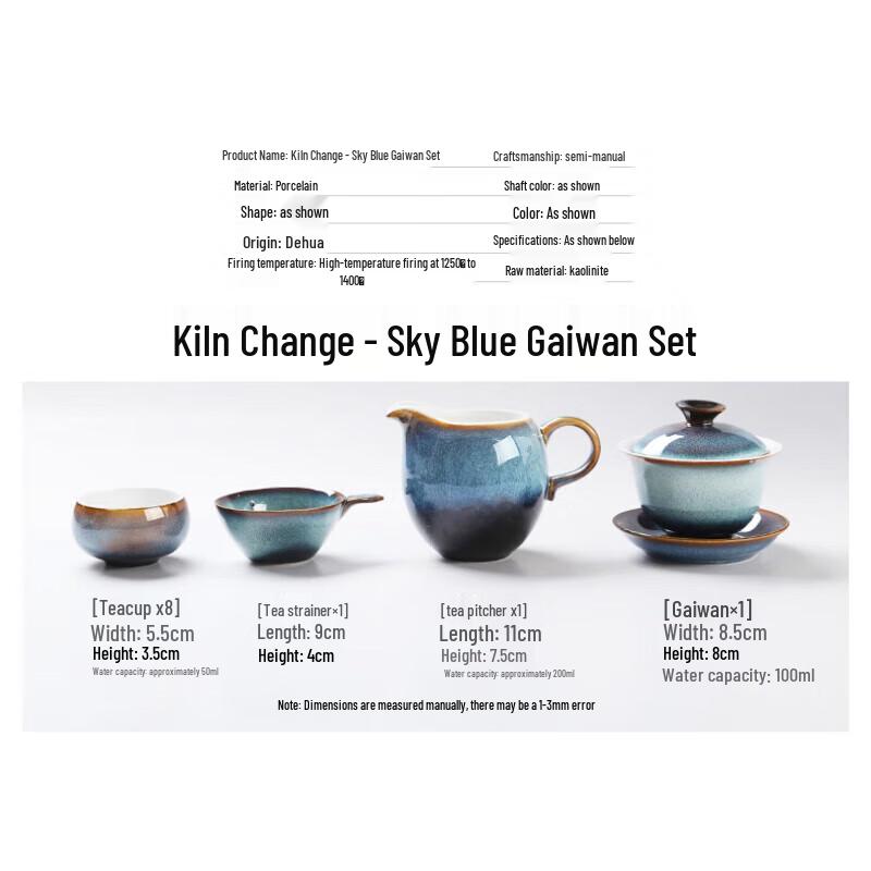 New Kiln-Glazed Silver Thread Ceramic Tea Set