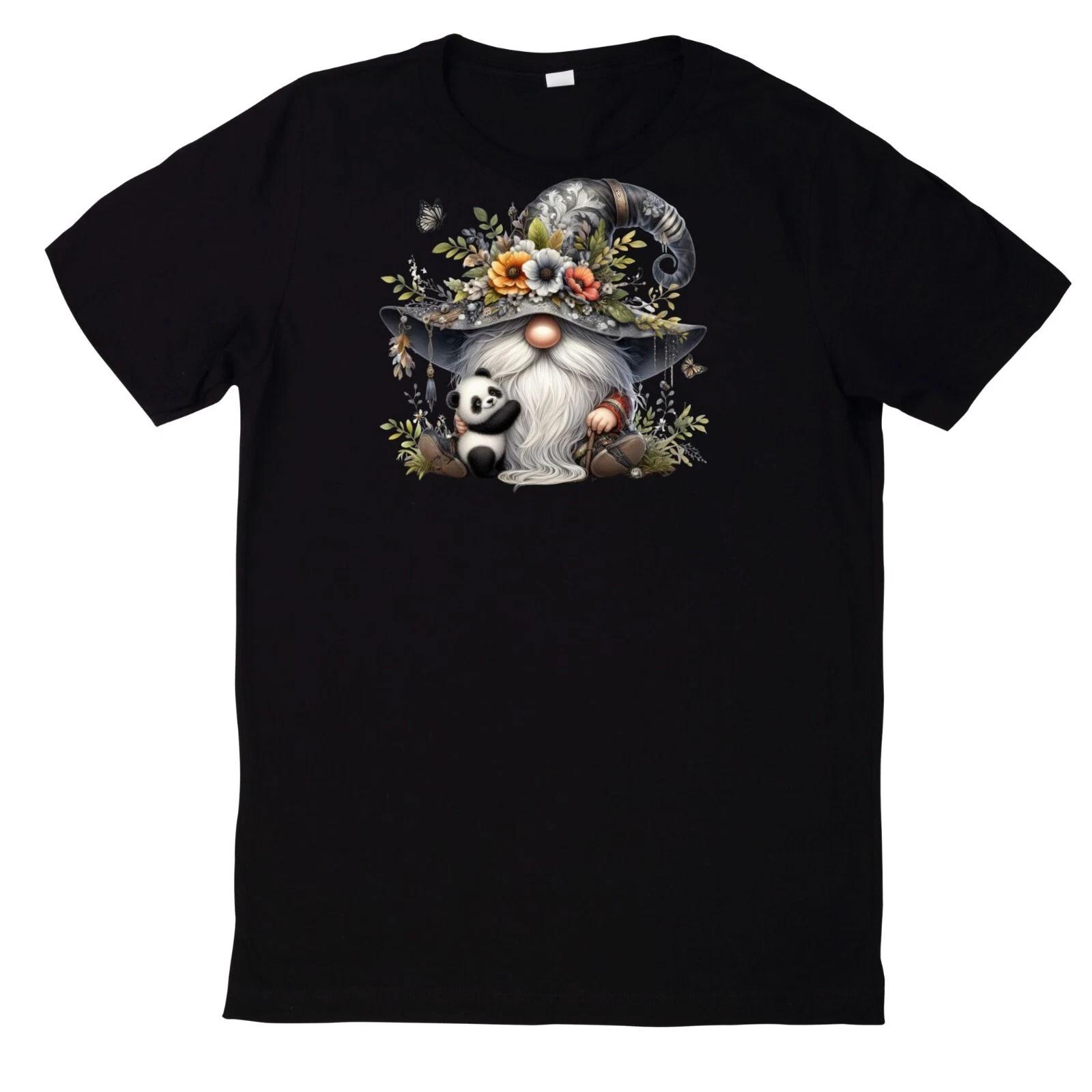 T-Shirt Lustiges Zwerg und Tier Motiv Baumwolle S