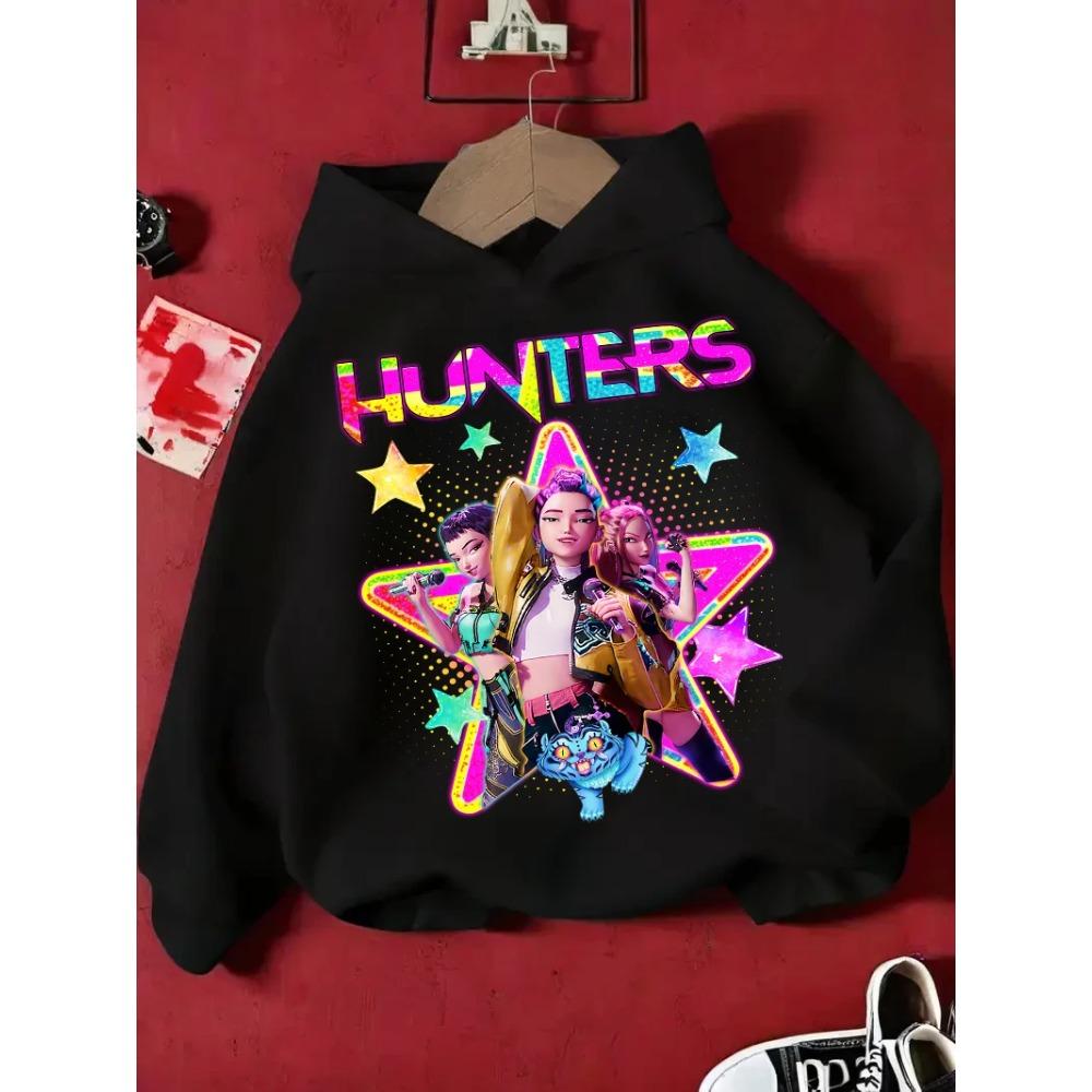 KPop Hunter Rumi Derpy Cartoon Girls Boy Hooded Sweatshirt Warm Children's Wave Fashion Casual Tops Casual Girls Clothing