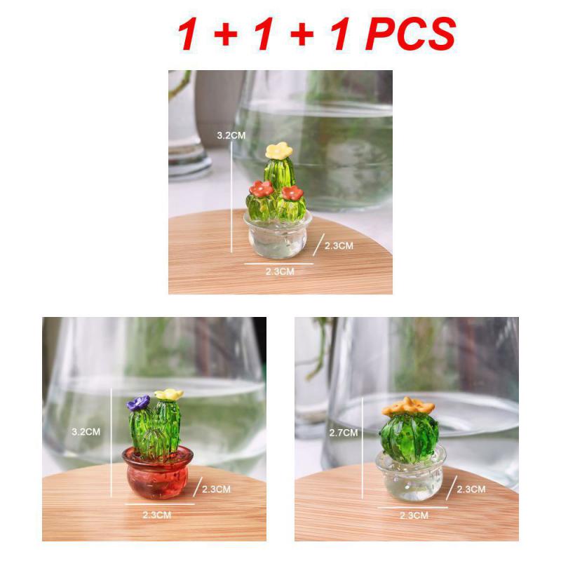 2/3PCS Handicraft Ornaments Not Fade Portable Cactus Shape Car Decorations Resin Ornaments Creative Simulation