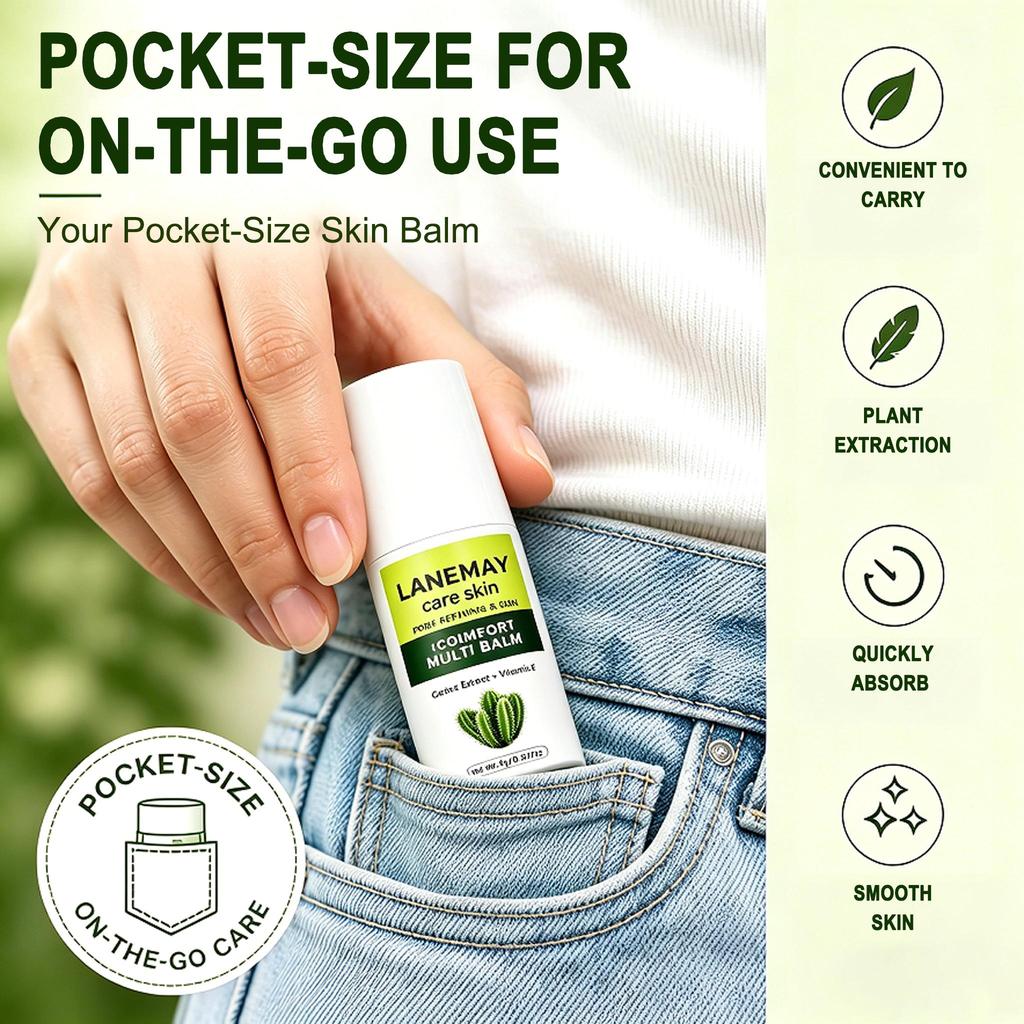 Pore Minimizing Multi Balm-Refine Rough & Uneven Skin Texture-Balance Skin Oil Secretion-Suitable For All Skin Types, 9g